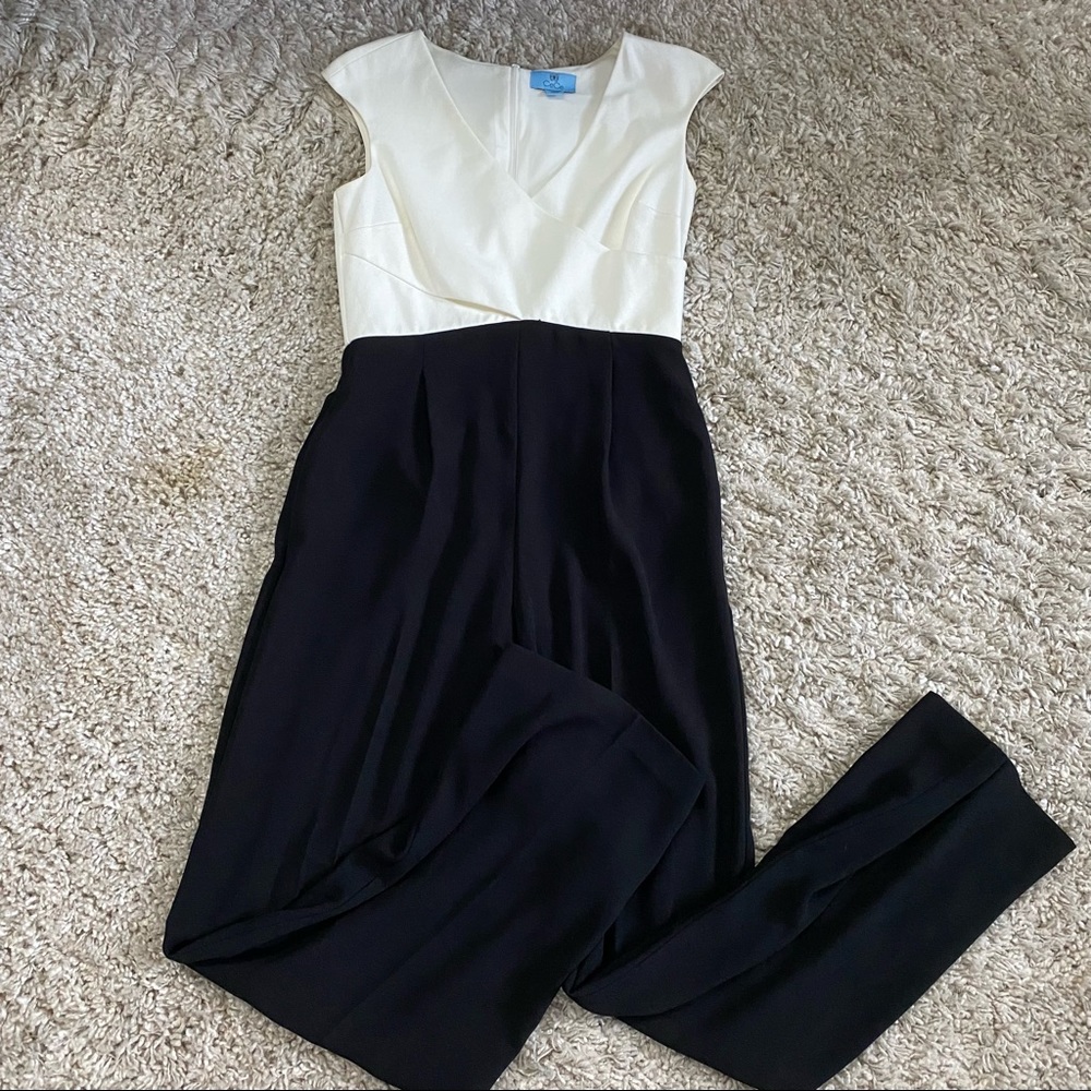 CeCe black and white jumpsuit